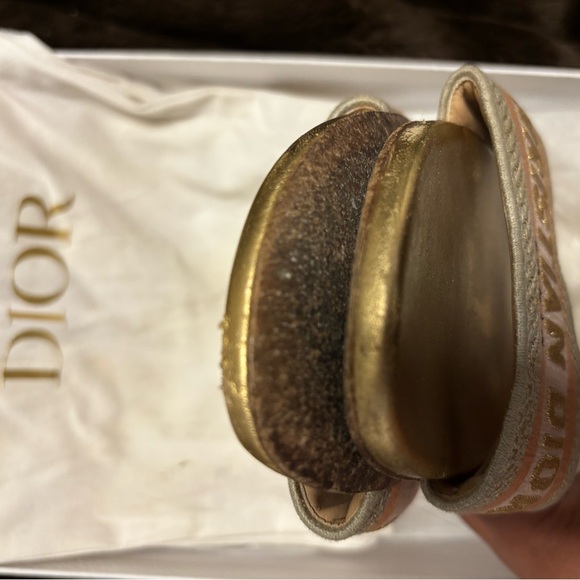 Dior Women's Sandals in Gold and Pink - Picture 3 of 8